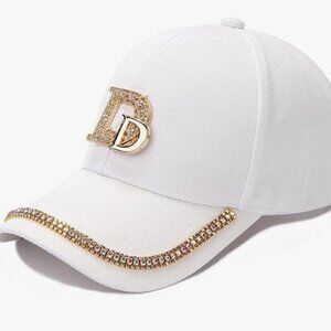 Casual Sports Cap with Shiny Rhinestone Decoration